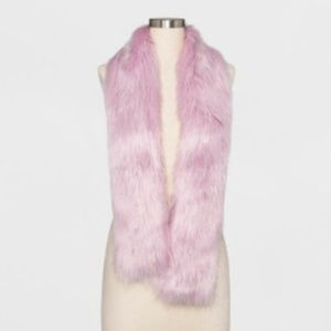 Women's Pink Faux Fur Scarf Stole
